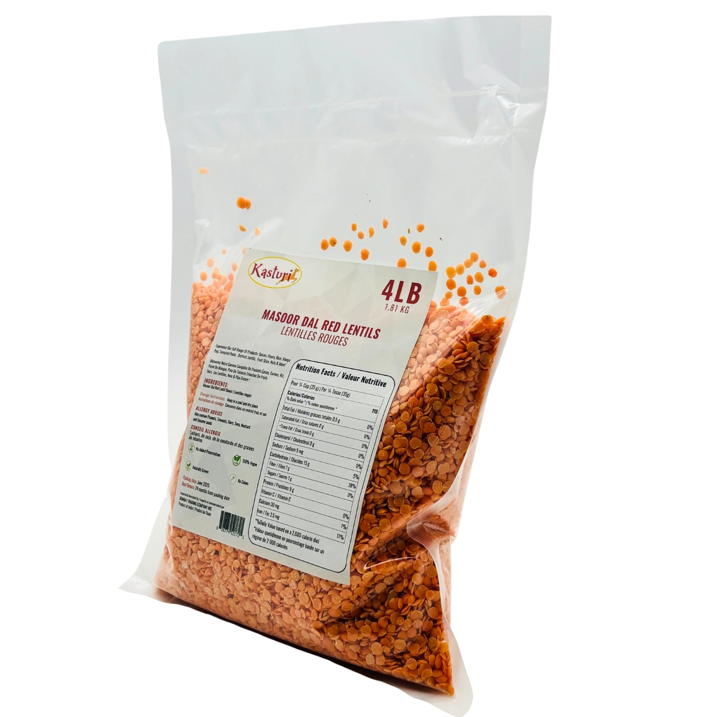 Kasturi Masoor Dal – Premium Split Red Lentils