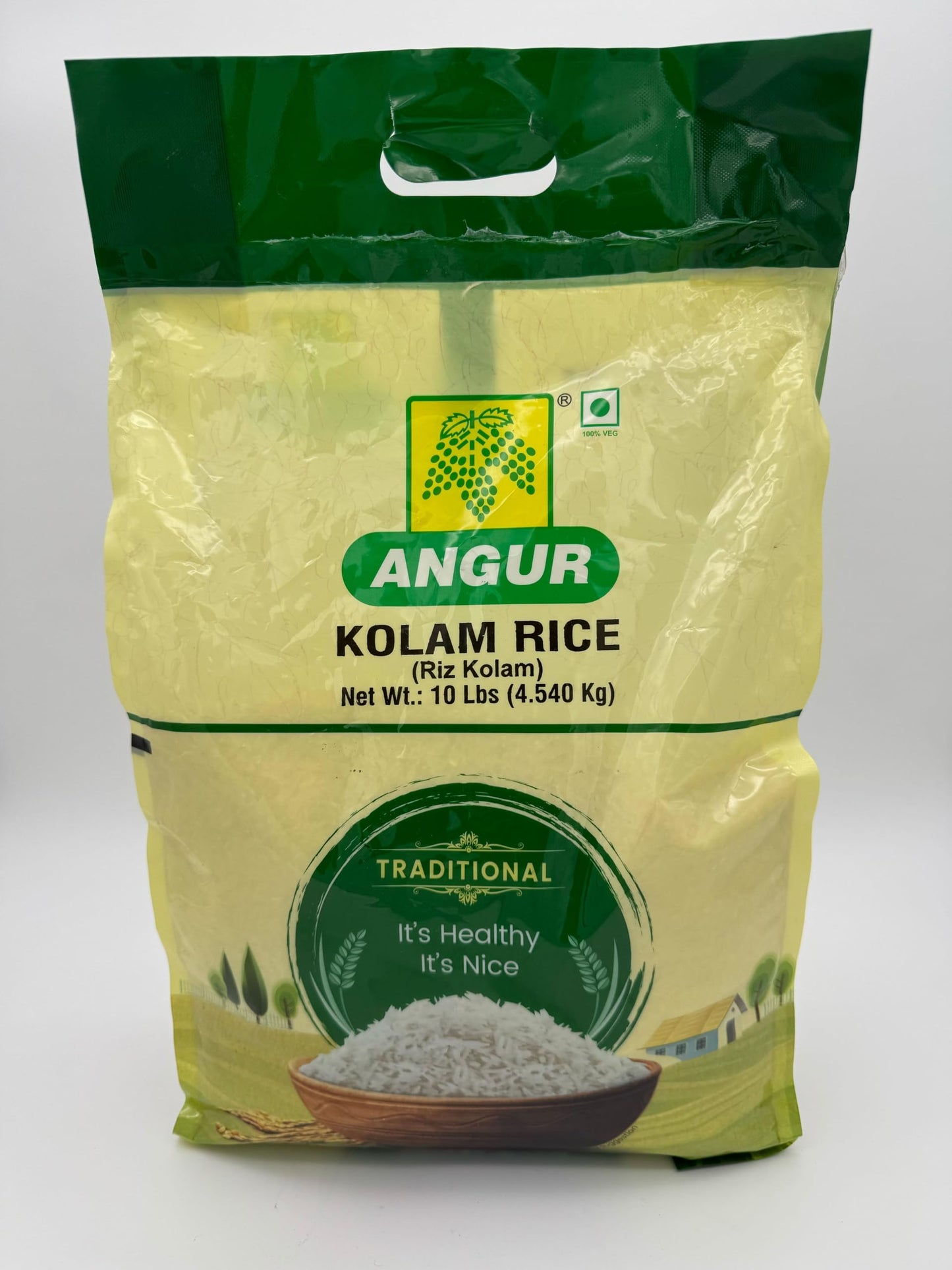 ANGUR Kolam Rice β (10 Lbs / 4.5 Kg) Premium White Rice