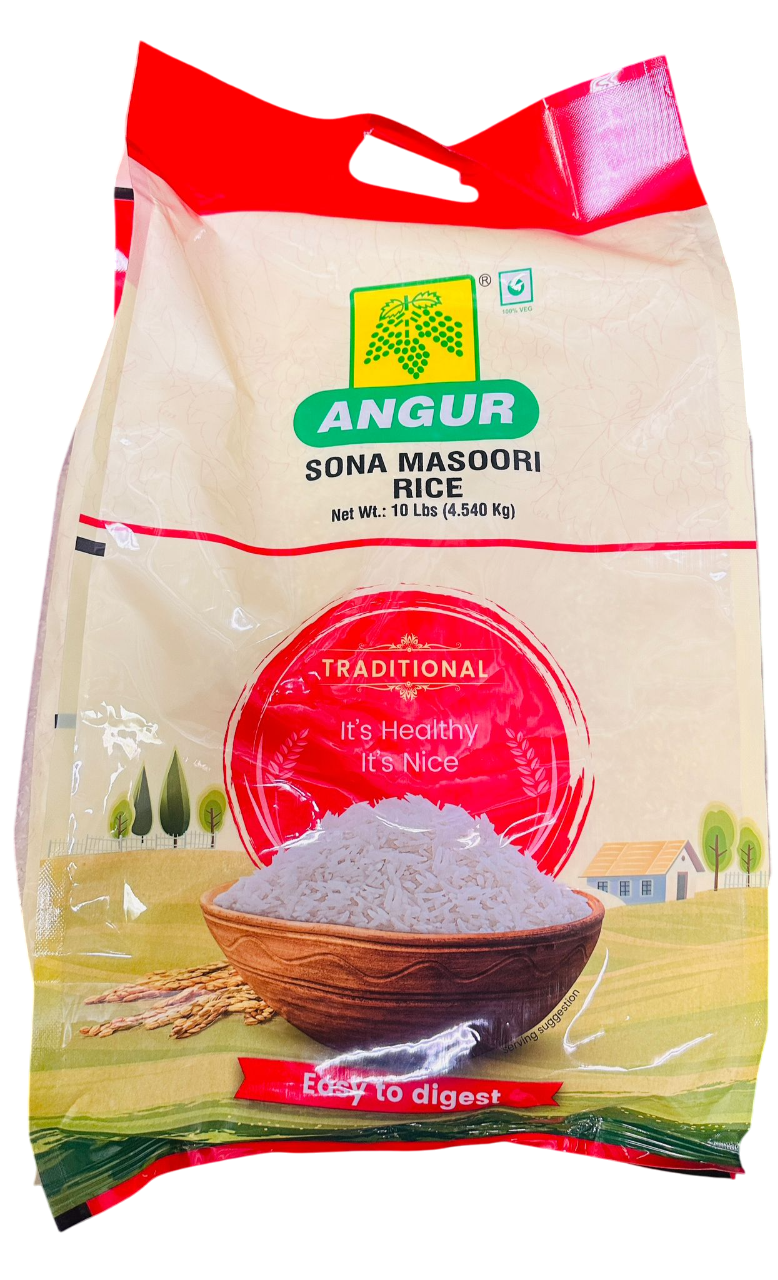 Angur Sona Masoori Rice - Premium Quality Medium Grain Rice