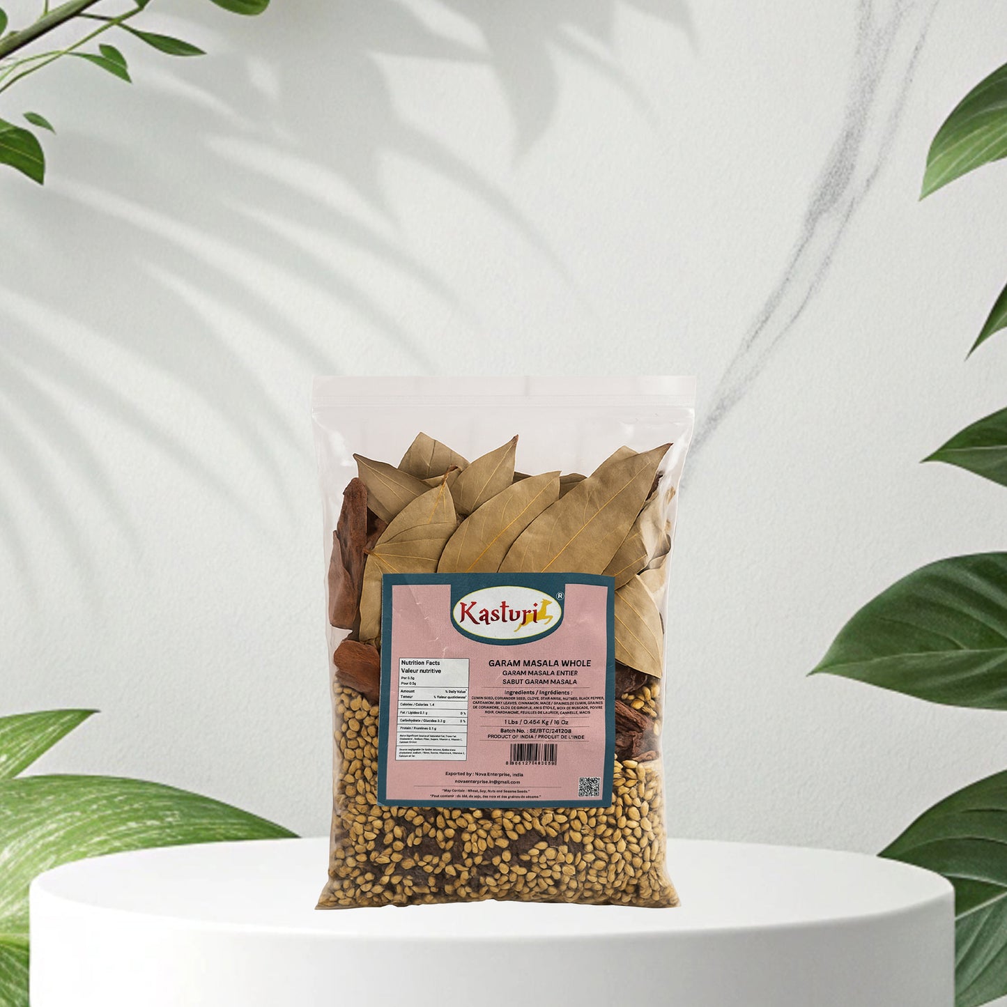 Kasturi Garam Masala – (1 lb) Premium Whole Spices, Non-GMO