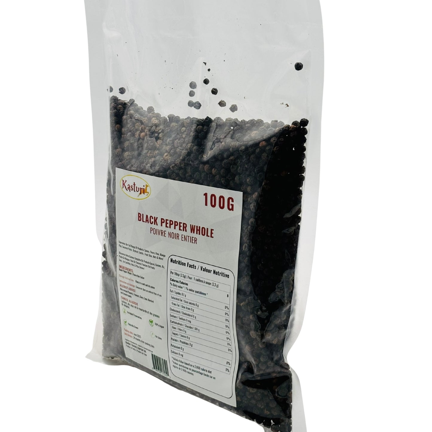 Kasturi Black Peppercorns – Premium Whole