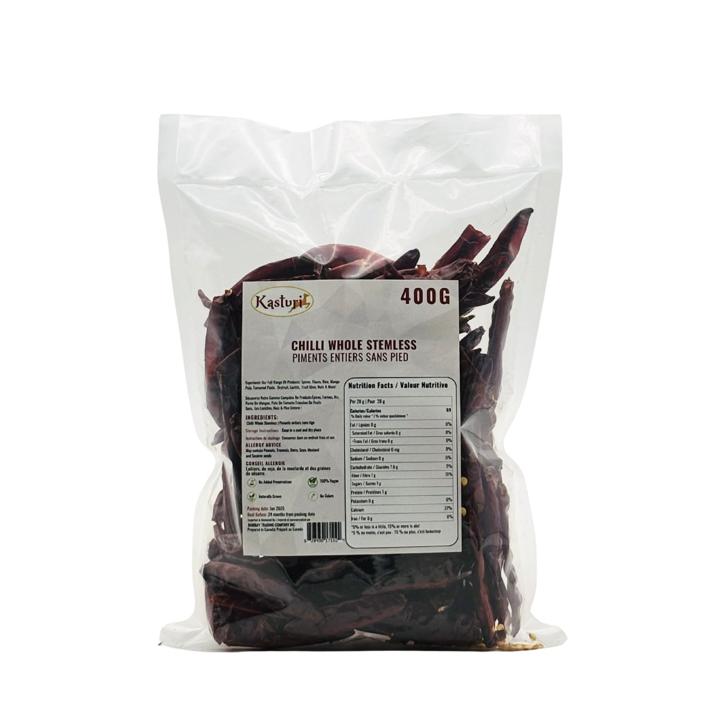 Kasturi Whole Red Chilies – Premium Stemless