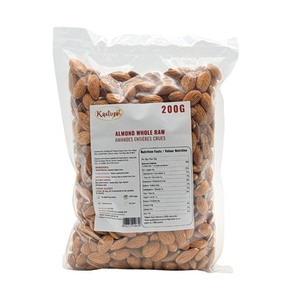 Kasturi Whole Raw Almonds, Unsalted