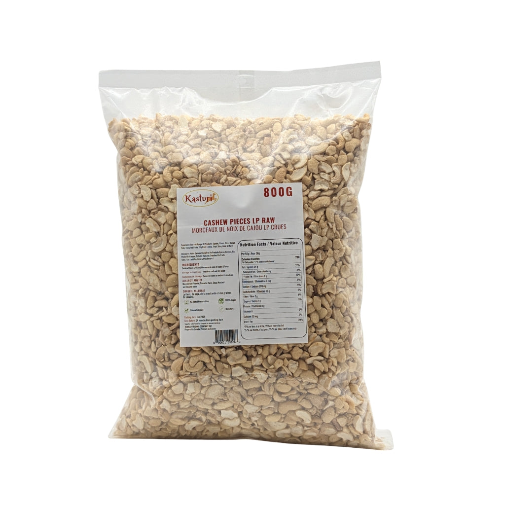 Kasturi Large Raw Cashew Pieces, Unsalted