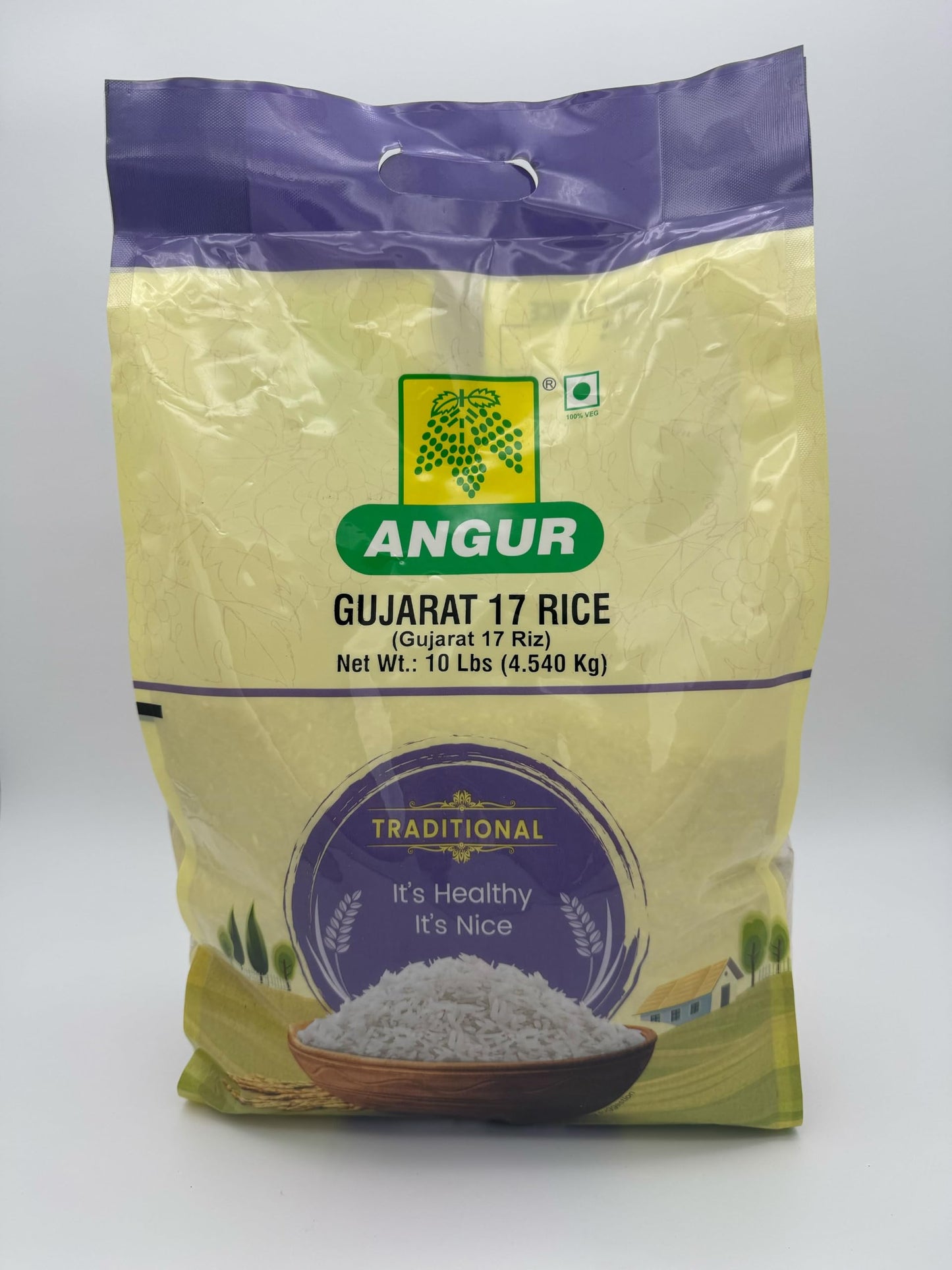 Angur Gujarat 17 Rice | 10 Lbs Premium Long Grain White Rice