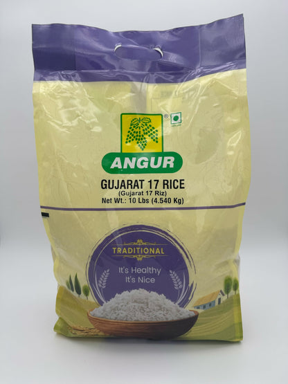 Angur Gujarat 17 Rice | 10 Lbs Premium Long Grain White Rice