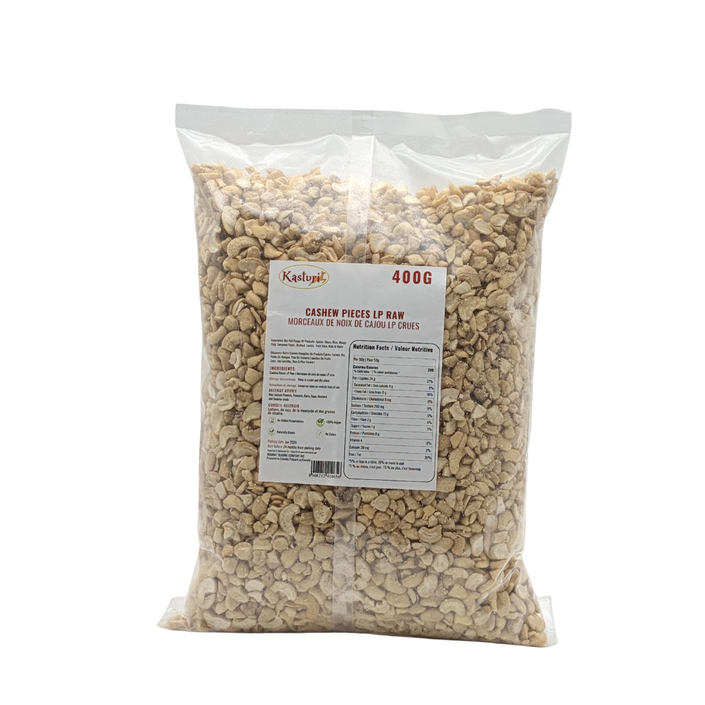 Kasturi Large Raw Cashew Pieces, Unsalted