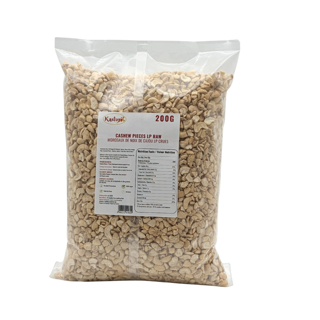 Kasturi Large Raw Cashew Pieces, Unsalted