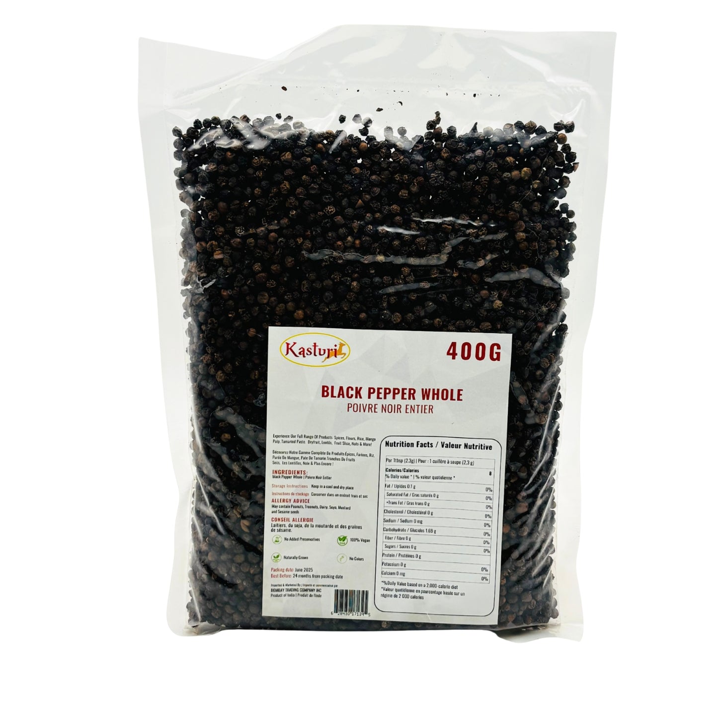 Kasturi Black Peppercorns – Premium Whole