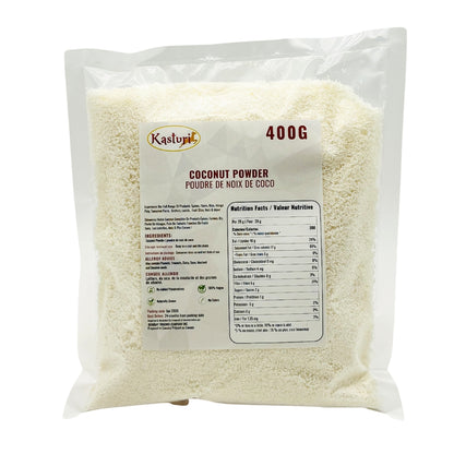 Kasturi Desiccated Coconut, Unsweetened Dried Coconut Flakes, Fine Cut for Baking & Cooking