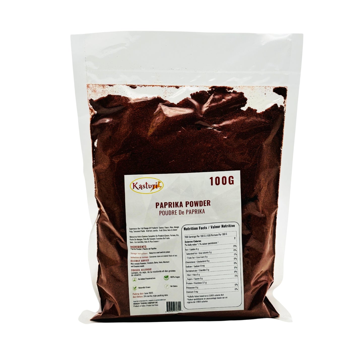 Kasturi Paprika Powder – Rich Red, Mild