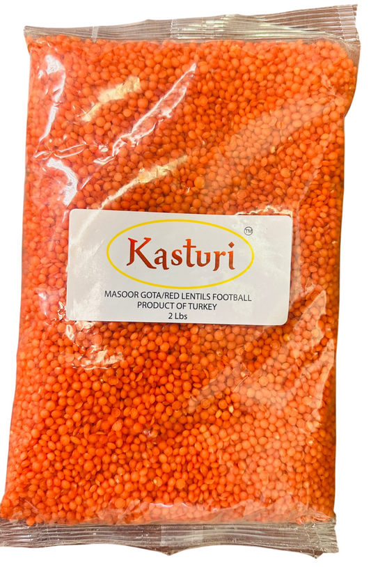 Kasturi Masoor Gota (Football) Indian Red Lentils Skinless~ All Natural | Gluten Friendly | NON-GMO | Kosher | Vegan | Indian Origin