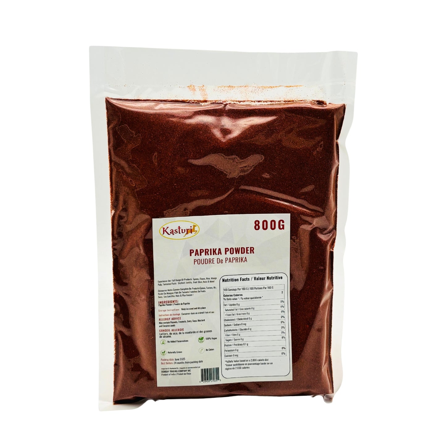 Kasturi Paprika Powder – Rich Red, Mild
