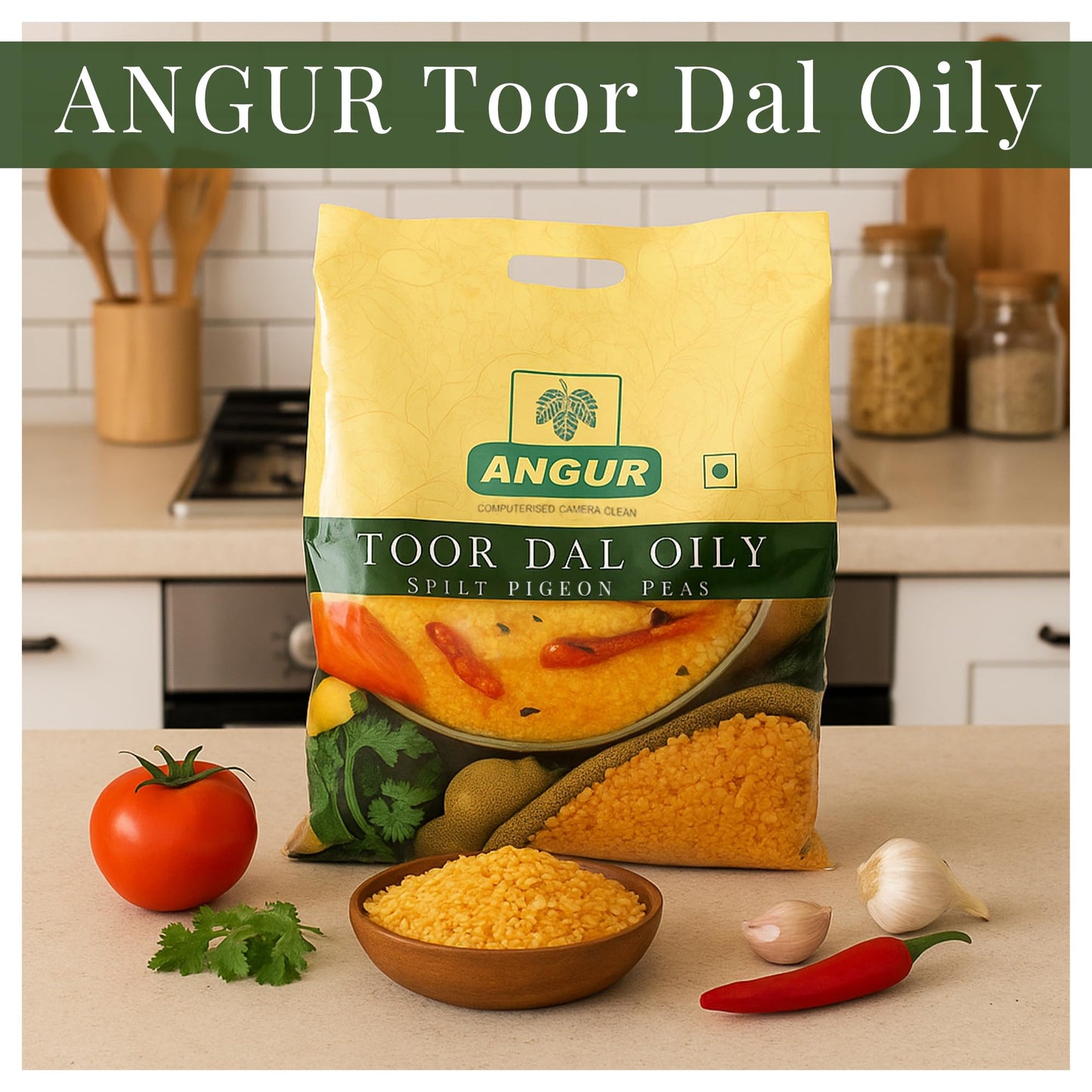 ANGUR Toor Dal Oily – Premium (10 Lbs )Split Pigeon Peas | 100% Natural & Protein-Rich