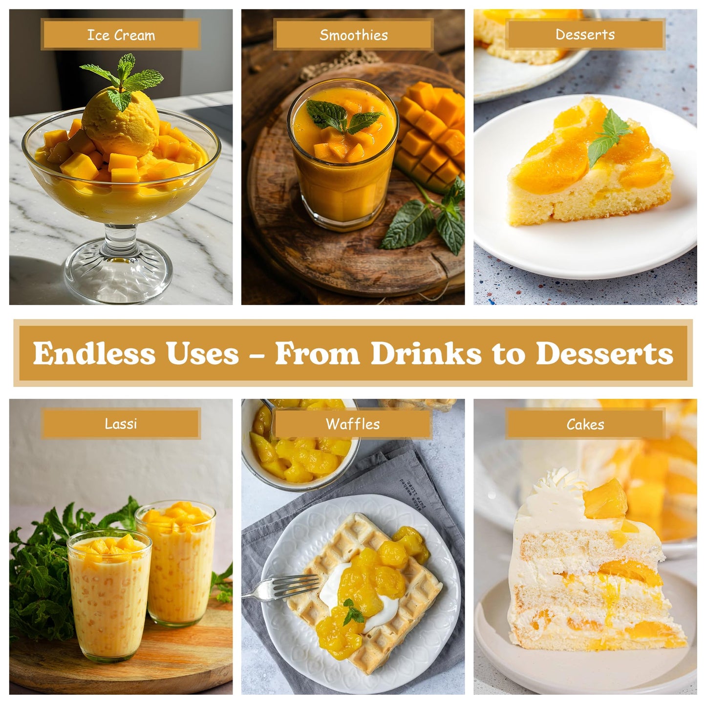 Kasturi Kesar Mango Pulp – 100% Natural Mango Puree 30oz (850g)