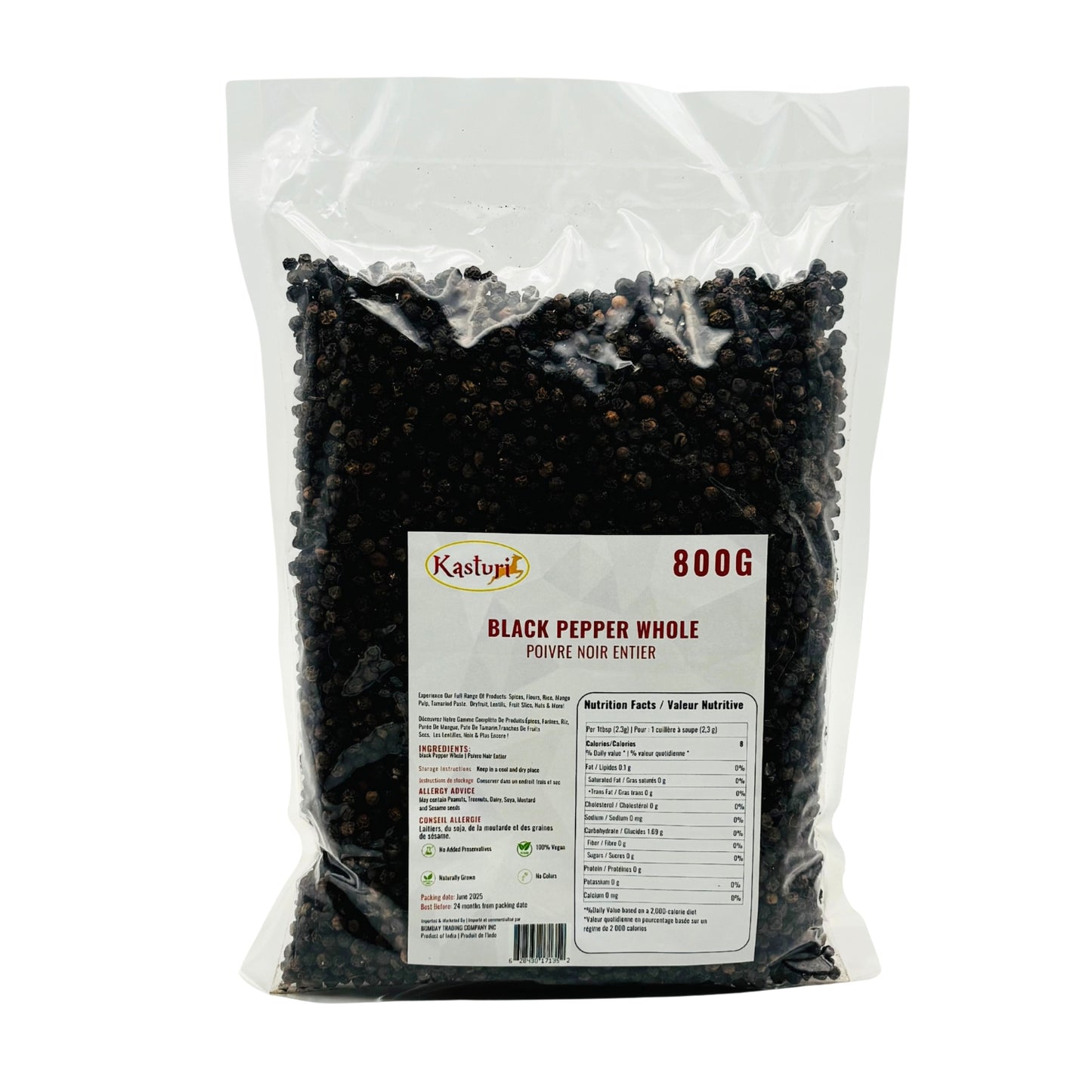 Kasturi Black Peppercorns – Premium Whole