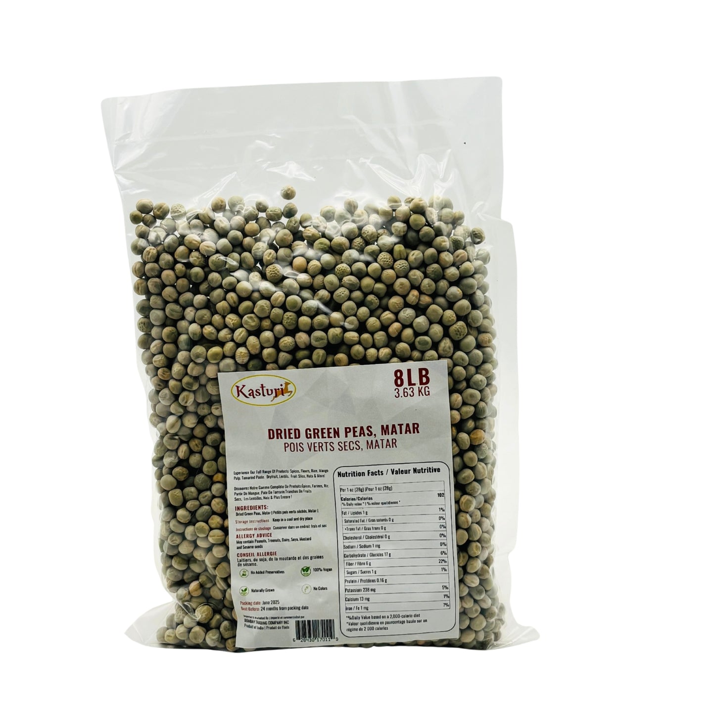 Kasturi Green Peas Whole – Premium Marrowfat Peas