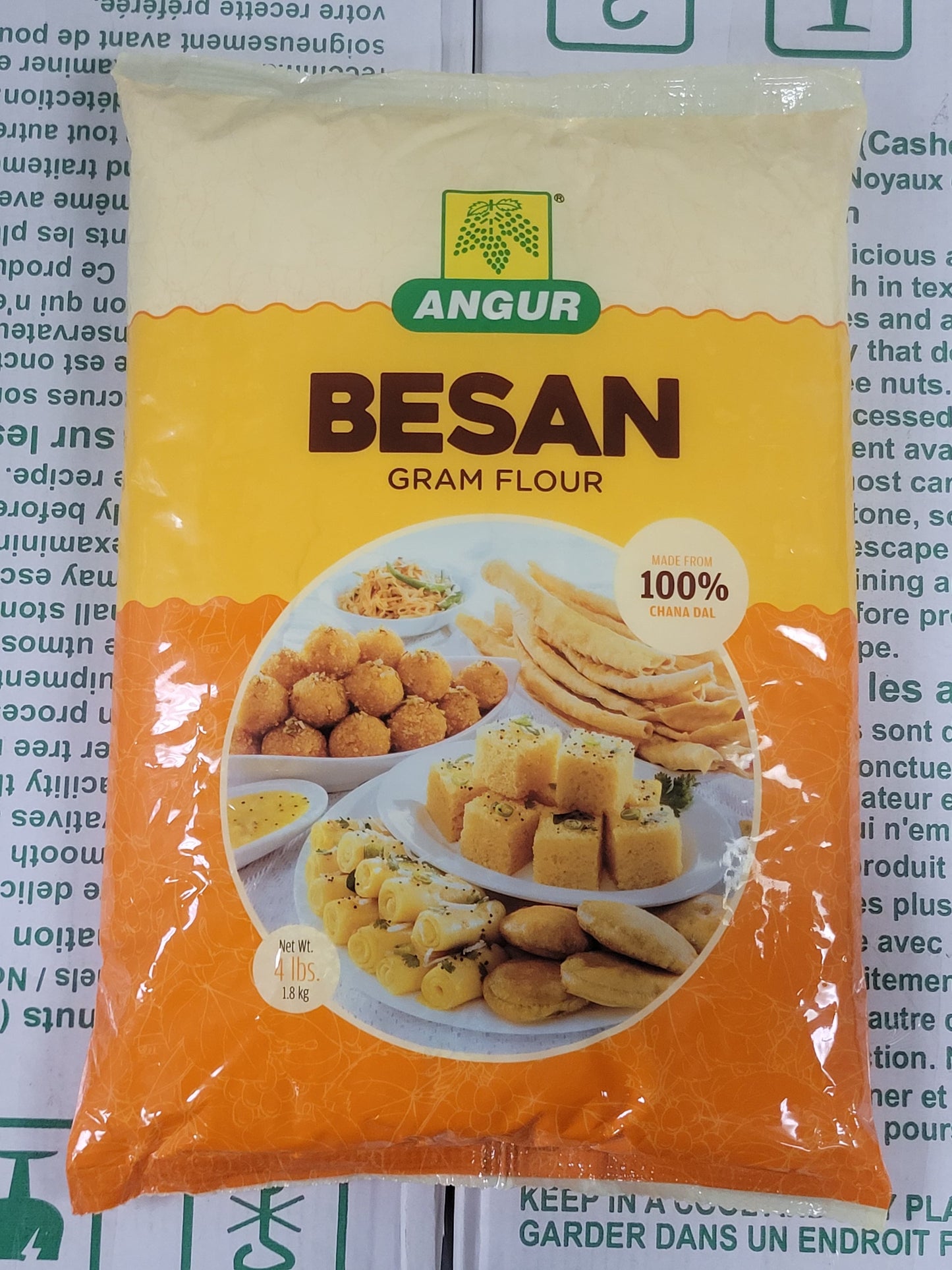 Angur Besan – Premium Gram Flour (4 Lbs / 1.81 Kg) for Authentic Indian Cooking