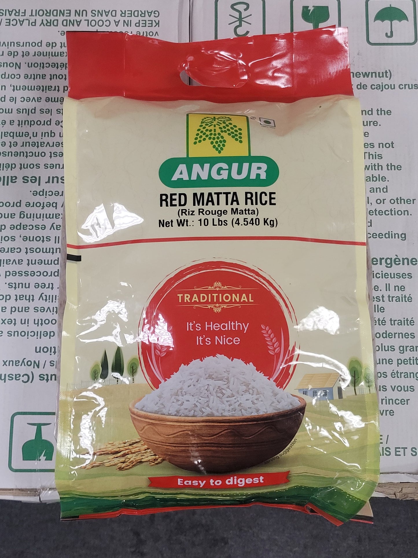 Angur Red Matta Rice - Premium Kerala Matta Rice for Traditional South Indian Meals