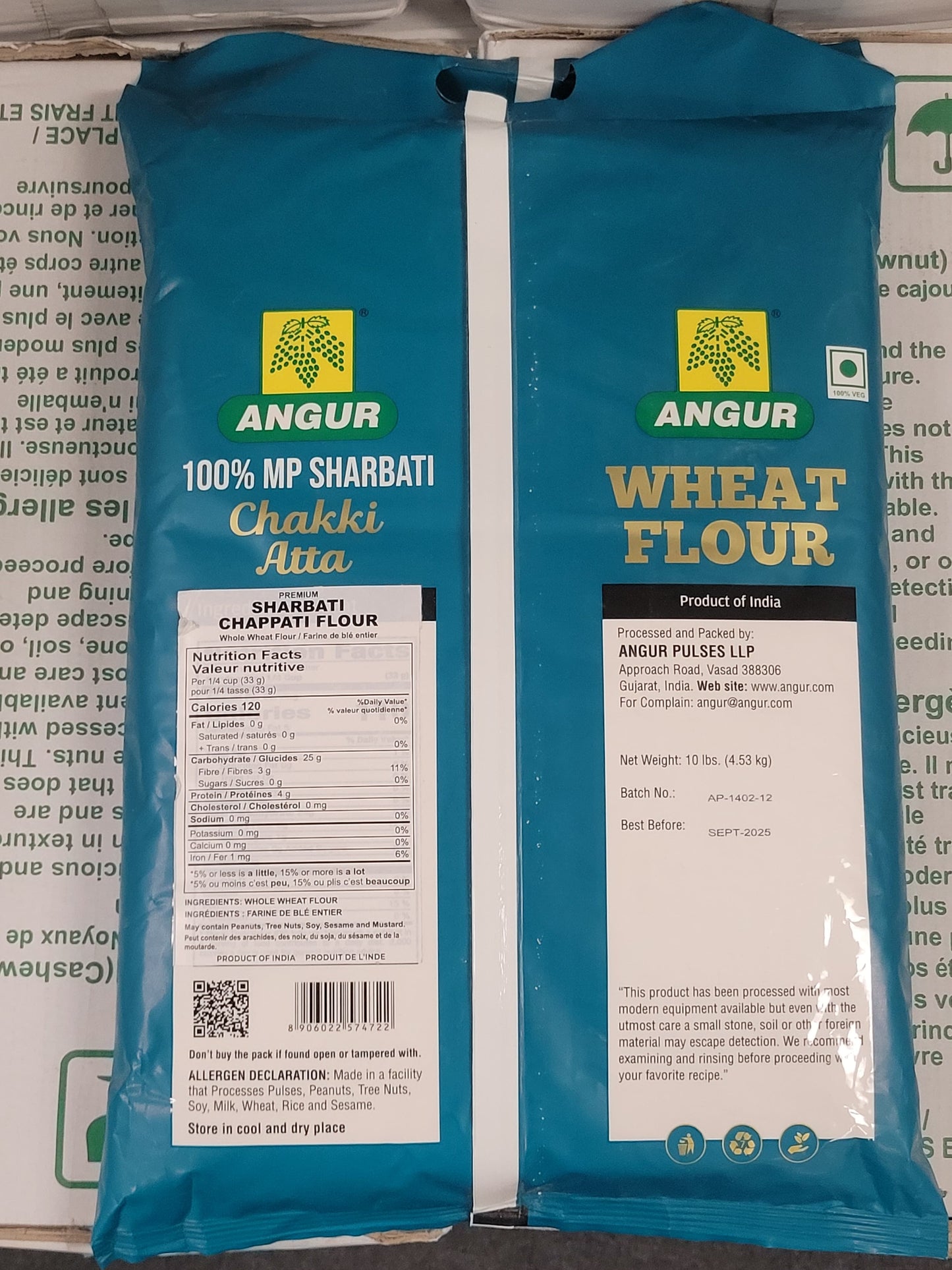 Angur Sharbati Wheat Flour - Premium Quality Whole Wheat Flour for Soft & Nutritious Rotis