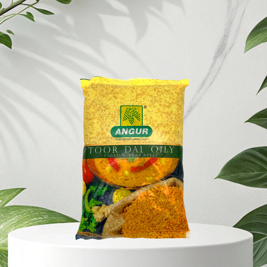 Angur Toor Dal Oily (4 Lbs / 1.81 Kg / 64 Oz) – Premium Split Pigeon Peas