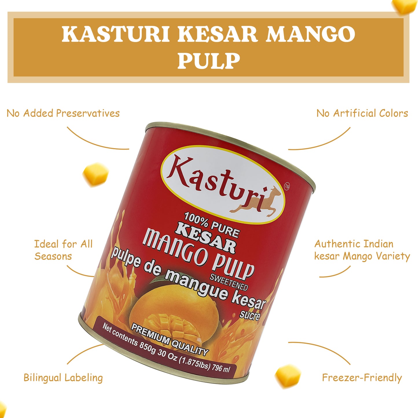 Kasturi Kesar Mango Pulp