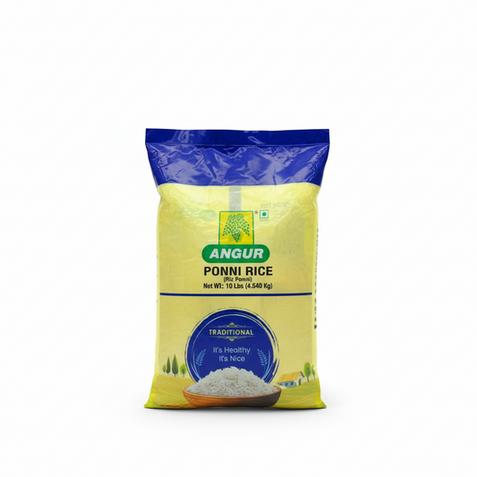 Premium Angur Ponni Rice Naturally Aged Long Grain 10lbs/ 4.5kg
