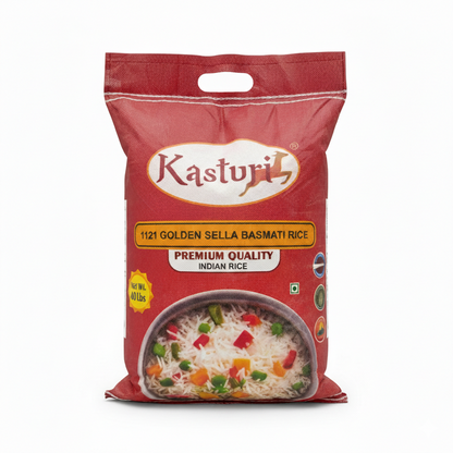 Kasturi Golden Sella Basmati Rice 1121 Long Grain Parboiled